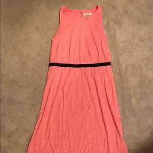 Pink, white and black dress. Size small from Loft